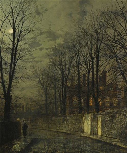 Heaven's Lamp Oil Painting by John Atkinson Grimshaw