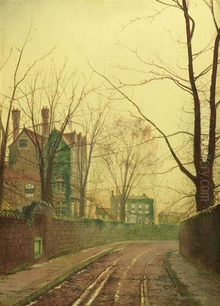 Autumn Afternoon Oil Painting by John Atkinson Grimshaw