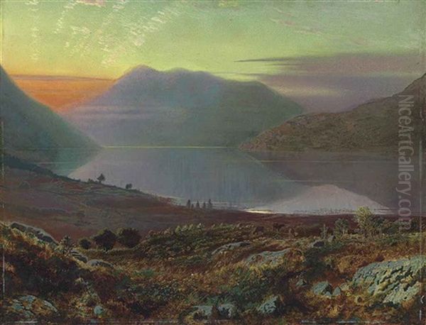 Near Lake Windermere, Cumbria Oil Painting by John Atkinson Grimshaw