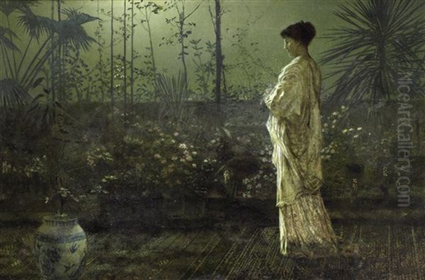 Night Vigil Oil Painting by John Atkinson Grimshaw