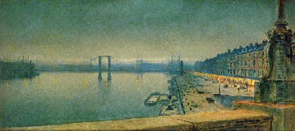 A View Of Rouen Oil Painting by John Atkinson Grimshaw