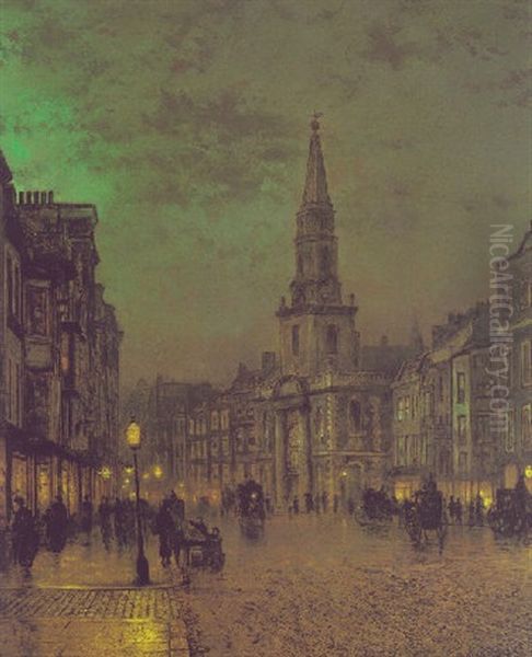 Blackman Street, Borough, London Oil Painting by John Atkinson Grimshaw