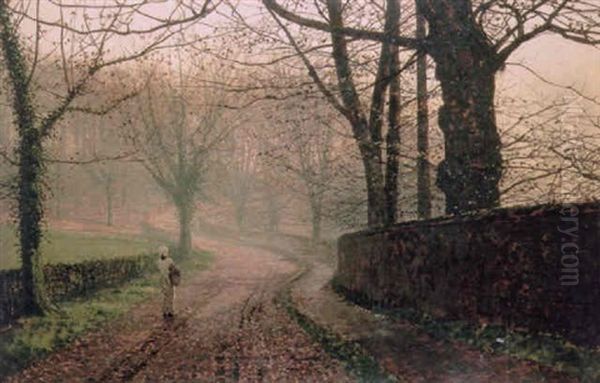 Stapleton Park, Near Ponterfract Oil Painting by John Atkinson Grimshaw