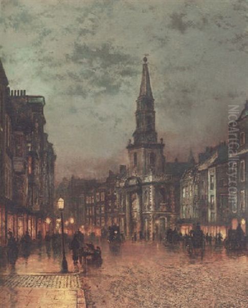 Blackman Street, Borough, London Oil Painting by John Atkinson Grimshaw