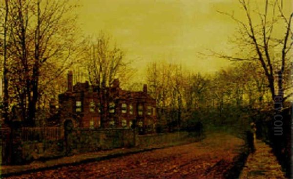 The Waning Glory Of The Year Oil Painting by John Atkinson Grimshaw