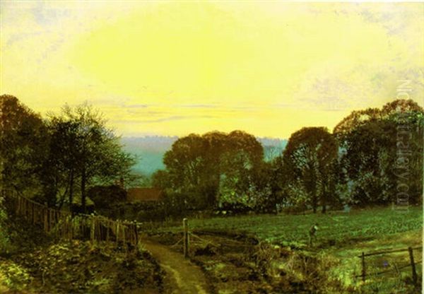 Twilight Oil Painting by John Atkinson Grimshaw