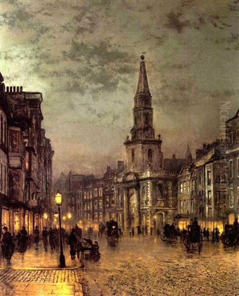 Blackman Street, Borough, London Oil Painting by John Atkinson Grimshaw