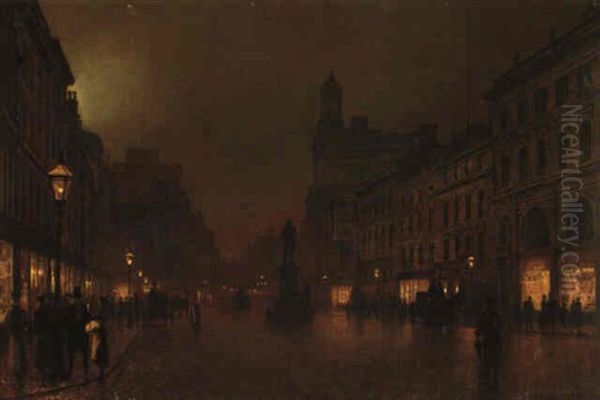 Manchester Exchange Oil Painting by John Atkinson Grimshaw