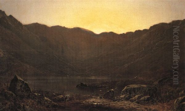 The Tarn At Sundip Oil Painting by John Atkinson Grimshaw