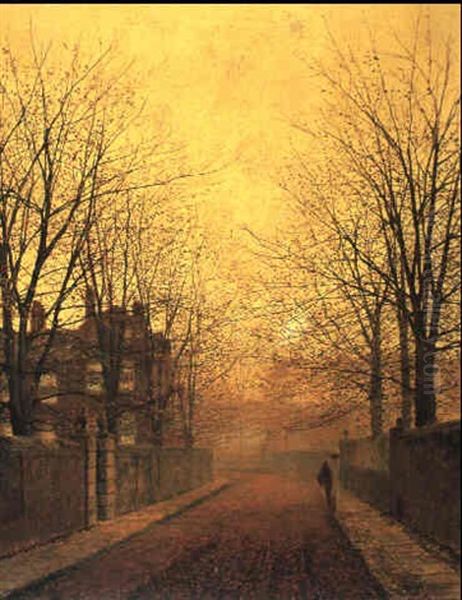 Lane In Autumn by John Atkinson Grimshaw