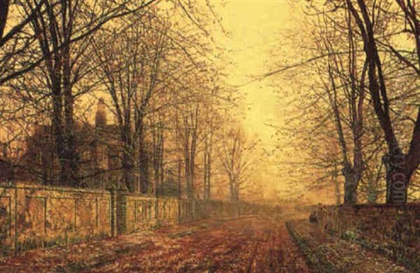 In The Sere And Yellow Leaf Oil Painting by John Atkinson Grimshaw