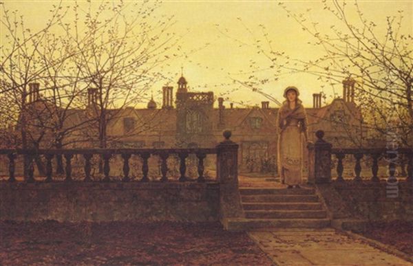 Ye Ladye Bountifulle Oil Painting by John Atkinson Grimshaw