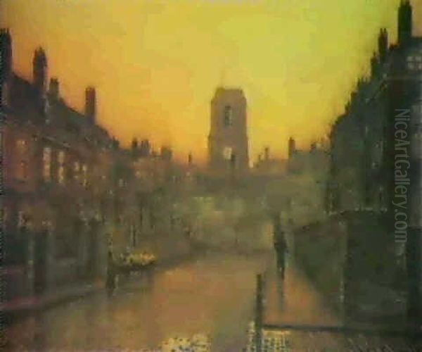 An Idyll Of Old Chelsea Oil Painting by John Atkinson Grimshaw