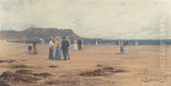 Scarborough Sands Oil Painting by Louis H. Grimshaw