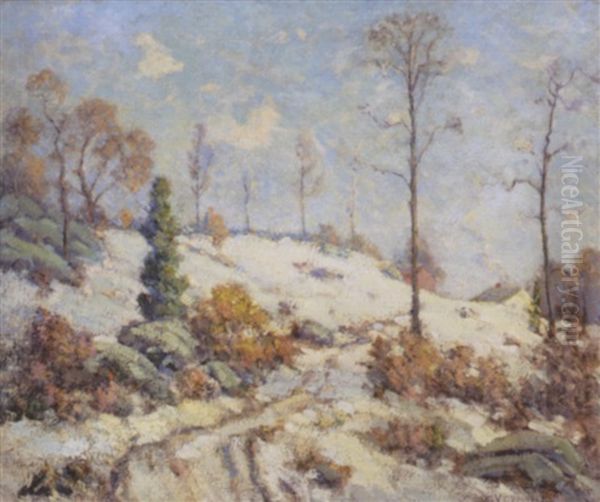 Winter Morning Oil Painting by George Victor Grinnell