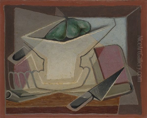 Compotier Et Livre Oil Painting by Juan Gris