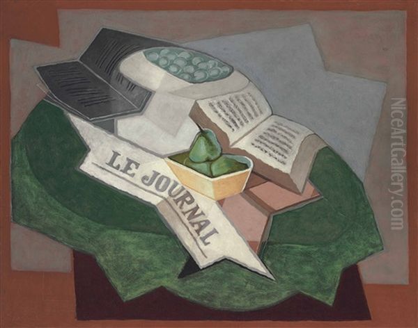 Le Tapis Vert Oil Painting by Juan Gris