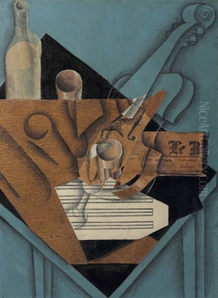 La Table De Musicien Oil Painting by Juan Gris