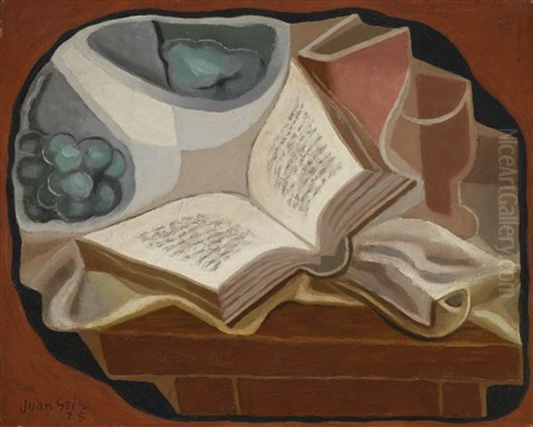 Livre Et Compotier Oil Painting by Juan Gris