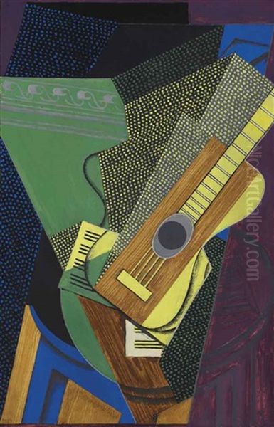 Guitare Sur Une Table Oil Painting by Juan Gris