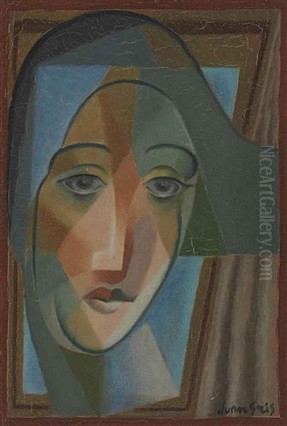 Tete D'arlequin Oil Painting by Juan Gris