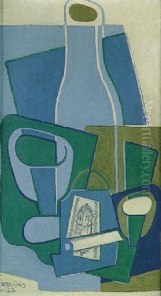 Pipe Et Paquet De Tabac Oil Painting by Juan Gris