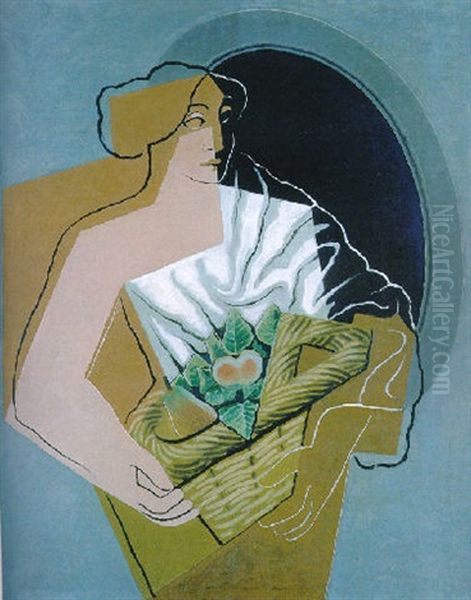 La Femme Au Panier Oil Painting by Juan Gris