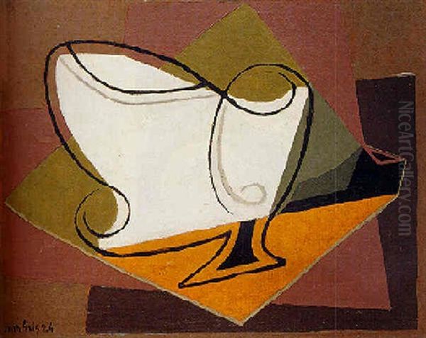 Bol, Verre Et Pipe Oil Painting by Juan Gris