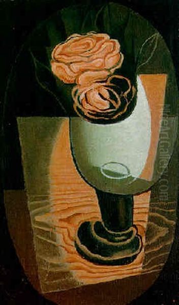 Roses Oil Painting by Juan Gris