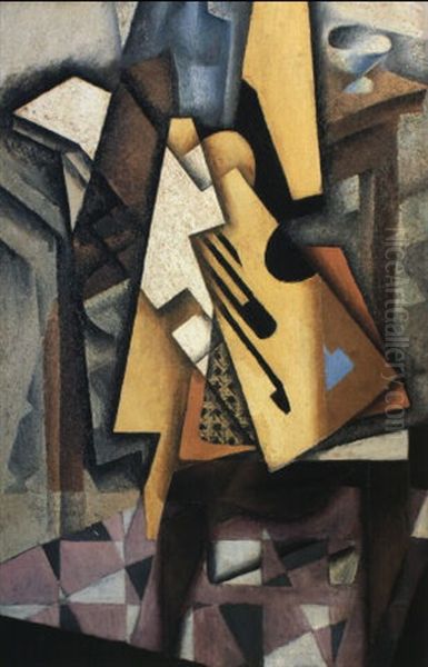 Guitare Sur Une Chaise Oil Painting by Juan Gris