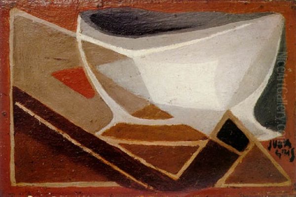 Bol Et Pipe Oil Painting by Juan Gris