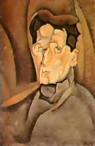 Portrait De Maurice Raynal Oil Painting by Juan Gris