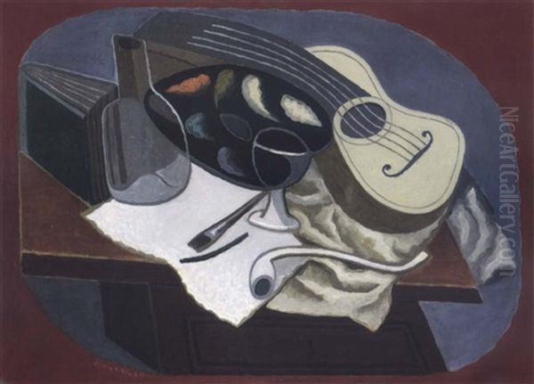 La Table Du Peintre Oil Painting by Juan Gris