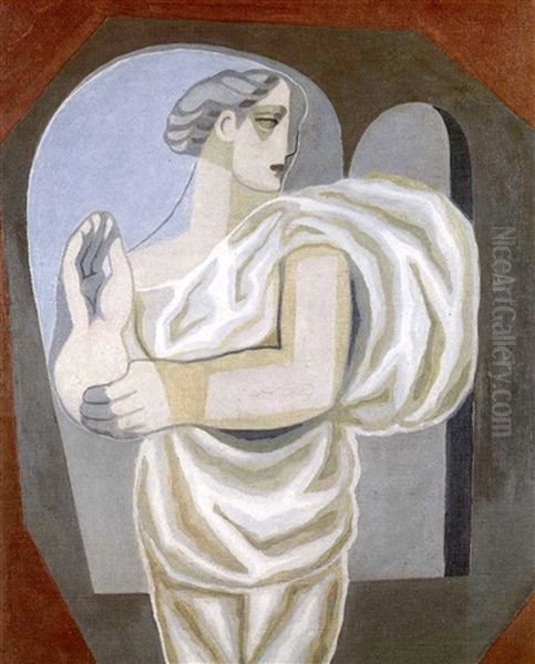 Femme Drapee Oil Painting by Juan Gris