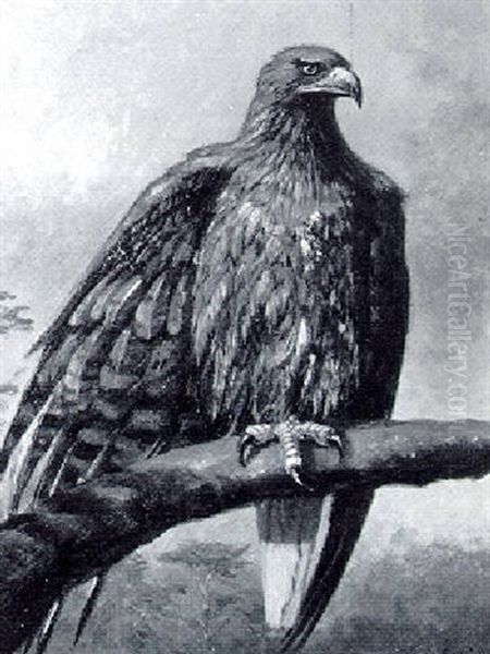 An Eagle Oil Painting by Ernest Henri Griset