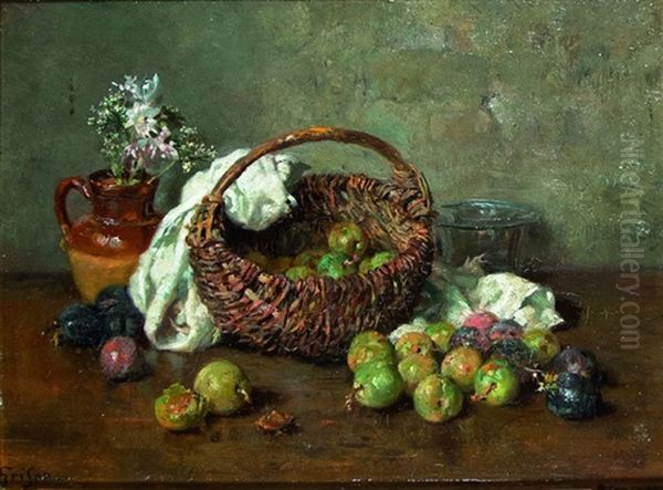 Still Life With Fruits Oil Painting by Francois Adolphe Grison