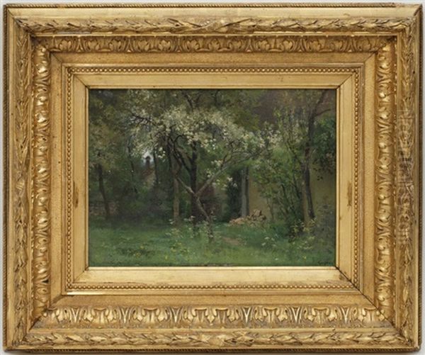 Jardin Au Printemps Oil Painting by Francois Adolphe Grison