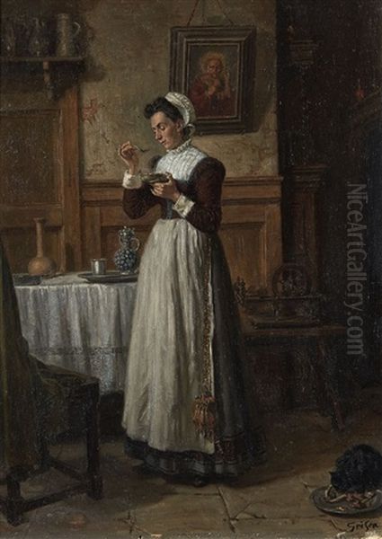 The Head Maid Oil Painting by Francois Adolphe Grison