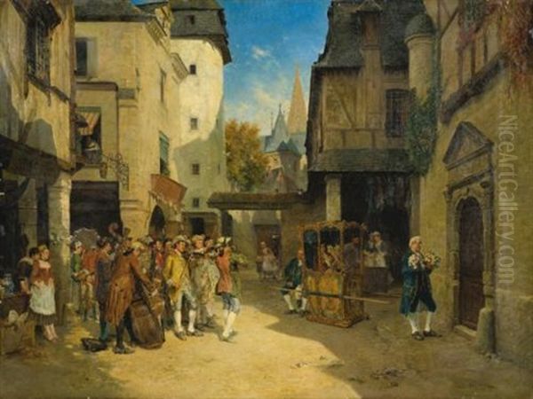 The Serenade Oil Painting by Francois Adolphe Grison