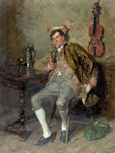 Le Violon Brise Oil Painting by Francois Adolphe Grison