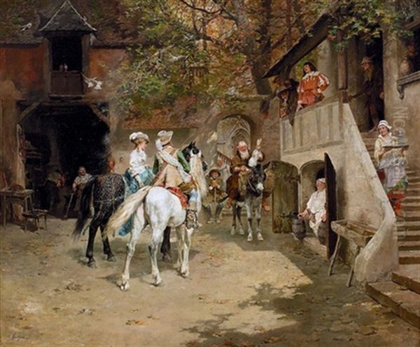 Heimkehr Von Der Jagd Oil Painting by Francois Adolphe Grison