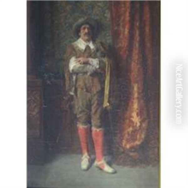 Cavalier Of The Time Of Louis Xiii Oil Painting by Francois Adolphe Grison