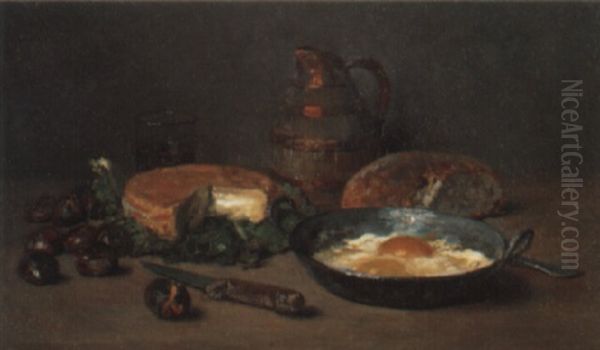 Oeufs Au Plat Oil Painting by Francois Adolphe Grison