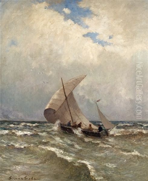 Wind In The Sails Oil Painting by German Grobe