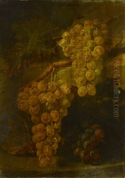 Grappe De Raisin Oil Painting by Anthelme-Eugene Grobon