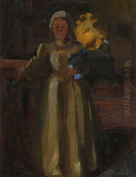 Studie Einer Stehenden Frau Oil Painting by Hermann Groeber