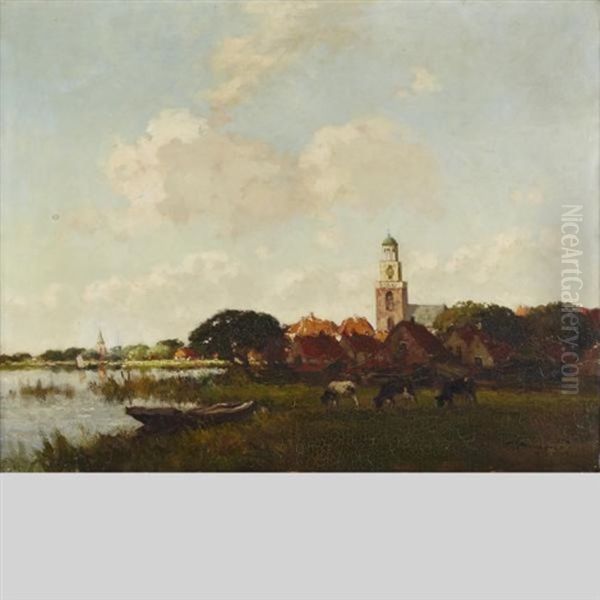 Near Volendam by Cornelis Groeneveld