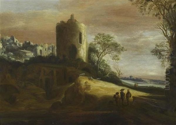 Phantastische Ruinenlandschaft Oil Painting by Pieter Anthonisz van Groenewegen