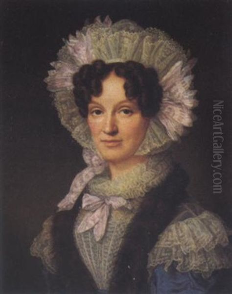 Bildnis Der Maria Theresa Ludendorf Oil Painting by Friedrich Carl Groeger