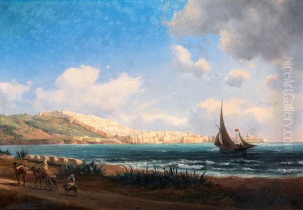 Alger Oil Painting by Curt Victor Clemens Grolig